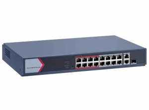 SWITCH CU 16 PORTURI POE, 2 PORTURI GIGABIT COMBOS