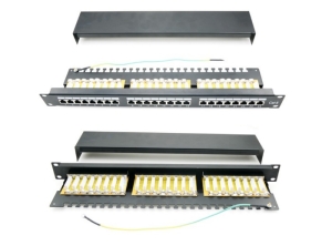 PATCH PANEL 24 PORTURI, 1U, FTP CAT.6, SUPORT CABL